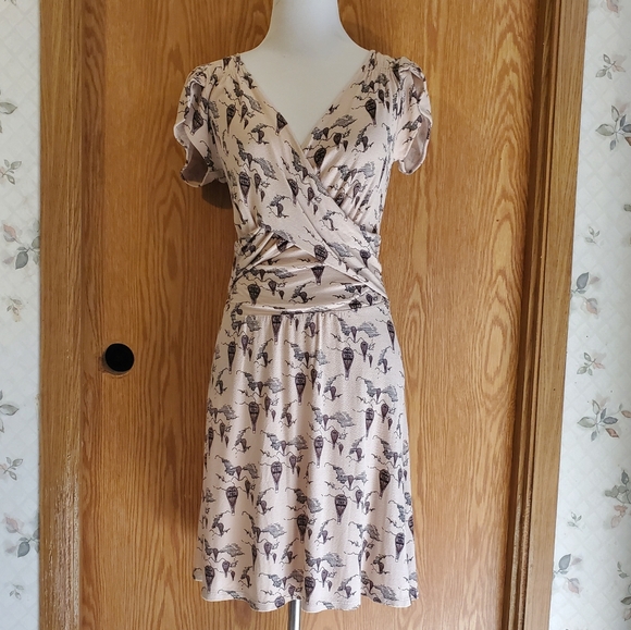 Anthropologie Leifnotes up and away hot air balloon print viscose crepe … - Picture 2 of 13